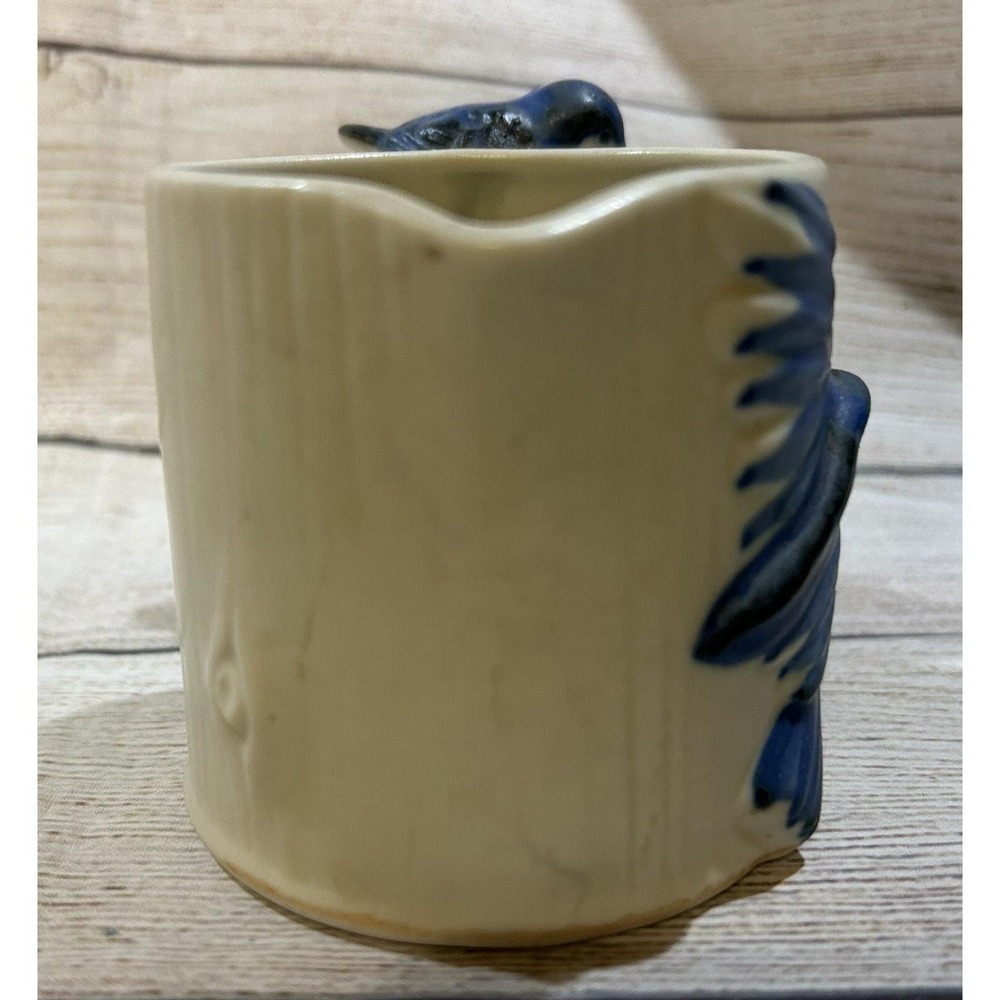Hand Painted Takahashi 3D Blue Bird Creamer Ceramic San Francisco MUST SEE - Picture 3 of 8